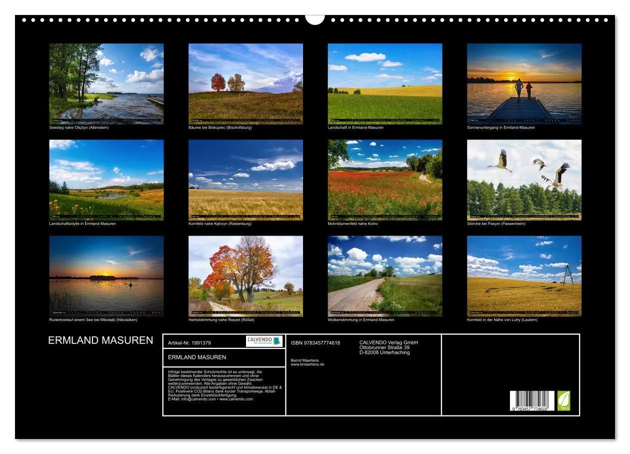 Bild: 9783457774618 | ERMLAND MASUREN (Wandkalender 2026 DIN A2 quer), CALVENDO...