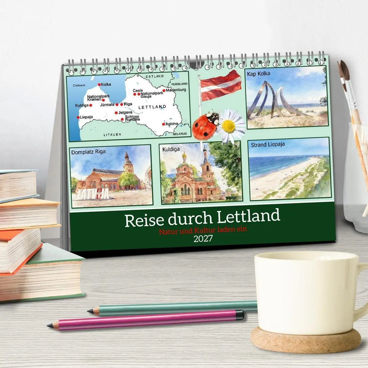 Bild: 9783516794618 | Reise durch Lettland (Tischkalender 2027 DIN A5 quer), CALVENDO...