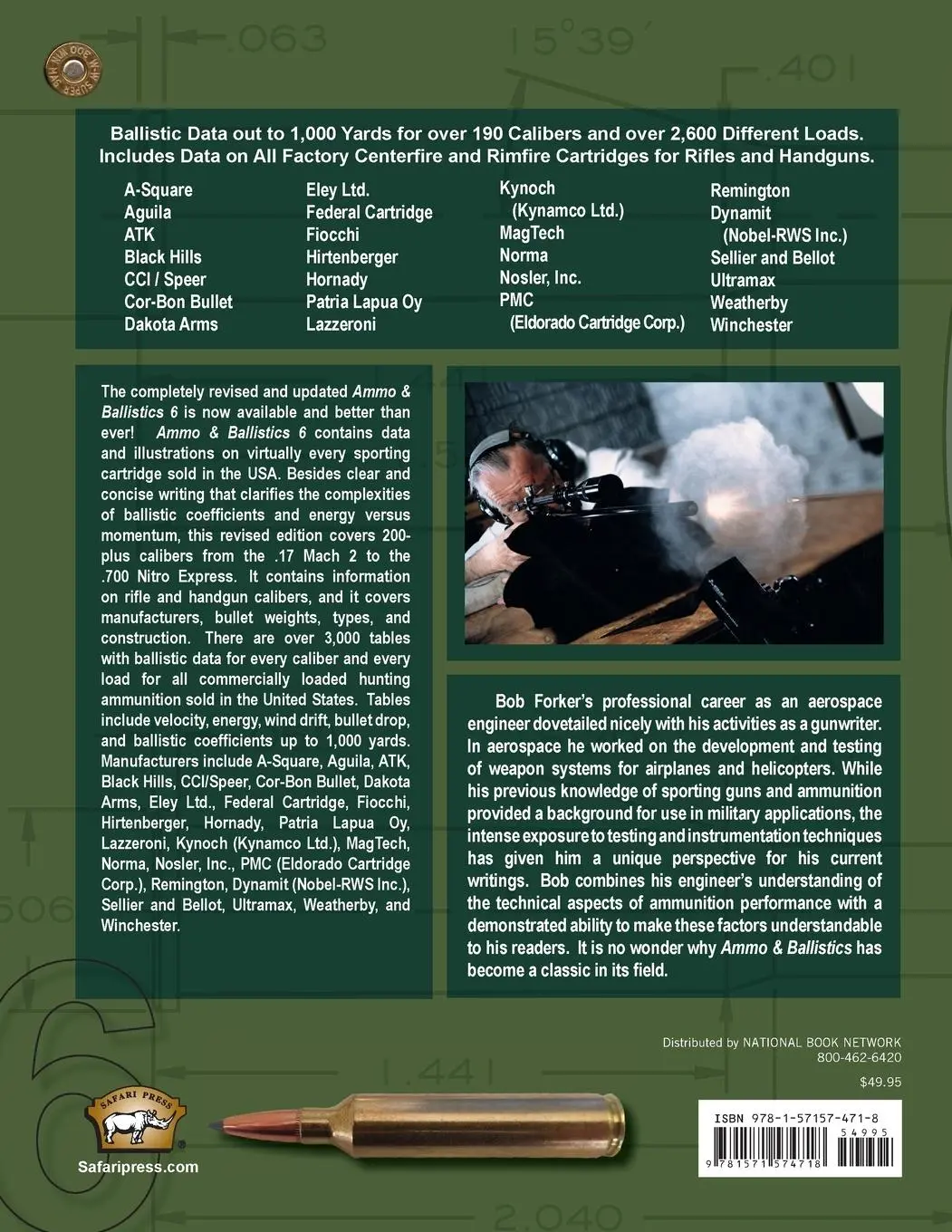 Rückseite: 9781571574718 | Ammo &amp; Ballistics 6 | For Hunters, Shooters, and Collectors | Forker