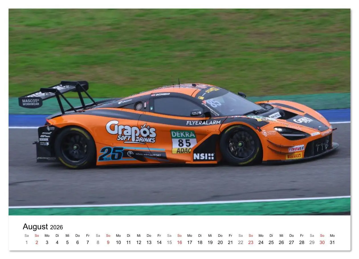 Bild: 9783516164718 | Supersportwagen auf der Rennstrecke (Wandkalender 2026 DIN A2...