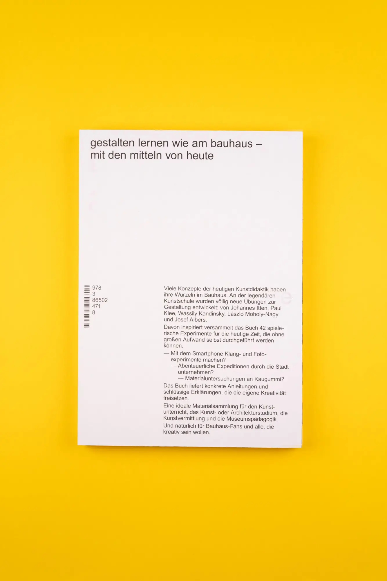 Bild: 9783865024718 | Bauhaus aktiv | 42 gestalterische Experimente und Übungen | Dessau