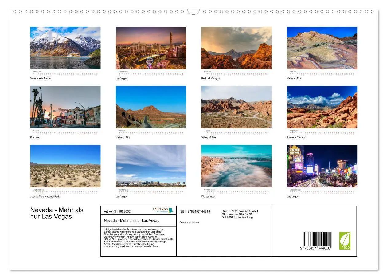 Bild: 9783457444818 | Nevada - Mehr als nur Las Vegas (hochwertiger Premium Wandkalender...
