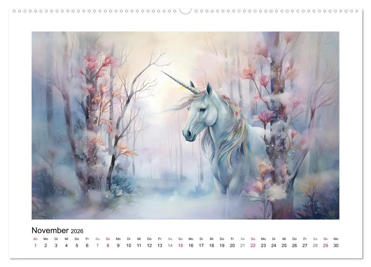 Bild: 9783457514818 | Geliebte Einhörner (hochwertiger Premium Wandkalender 2026 DIN A2...