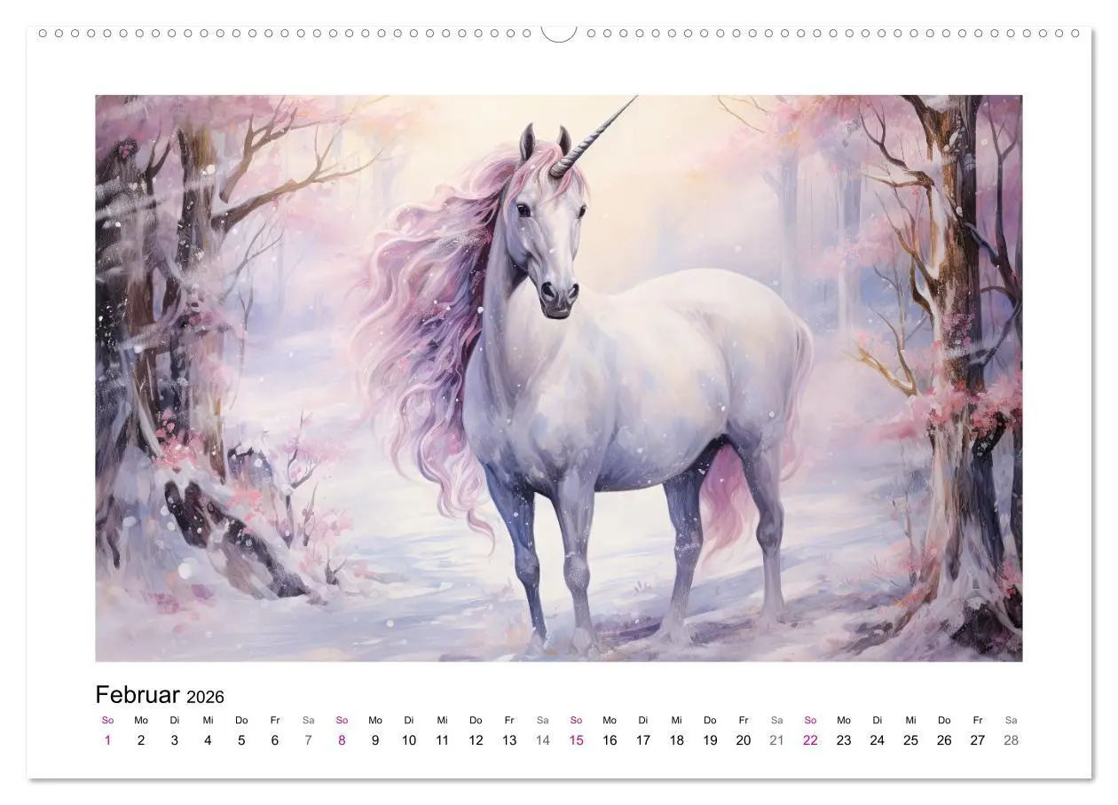 Bild: 9783457514818 | Geliebte Einhörner (hochwertiger Premium Wandkalender 2026 DIN A2...