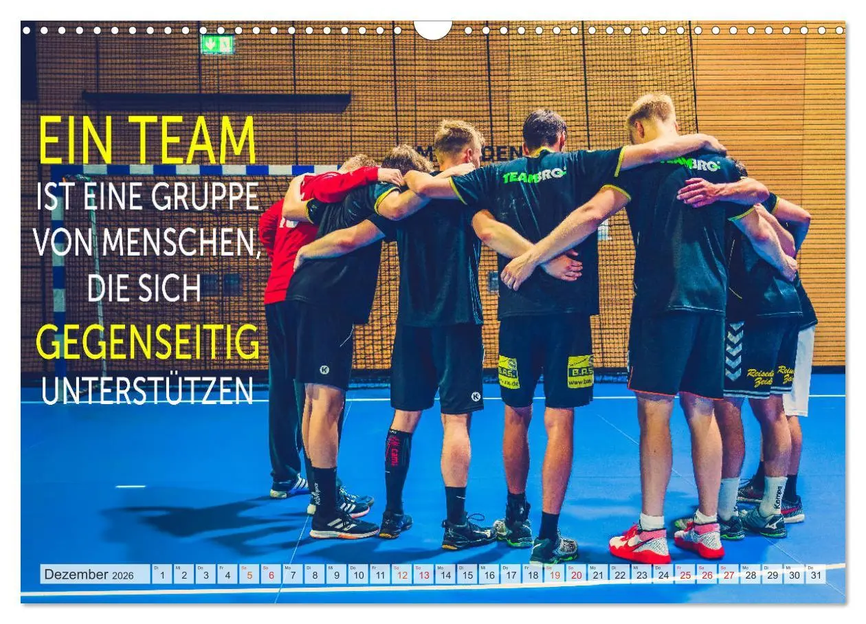 Bild: 9783457684818 | Positive Gedanken - Motivation und Handball (Wandkalender 2026 DIN...