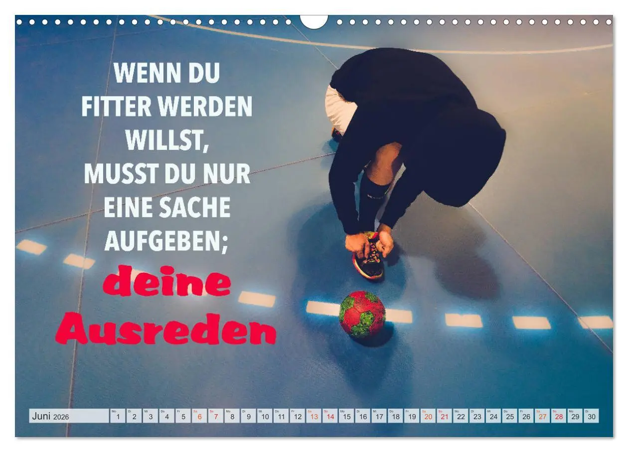 Bild: 9783457684818 | Positive Gedanken - Motivation und Handball (Wandkalender 2026 DIN...