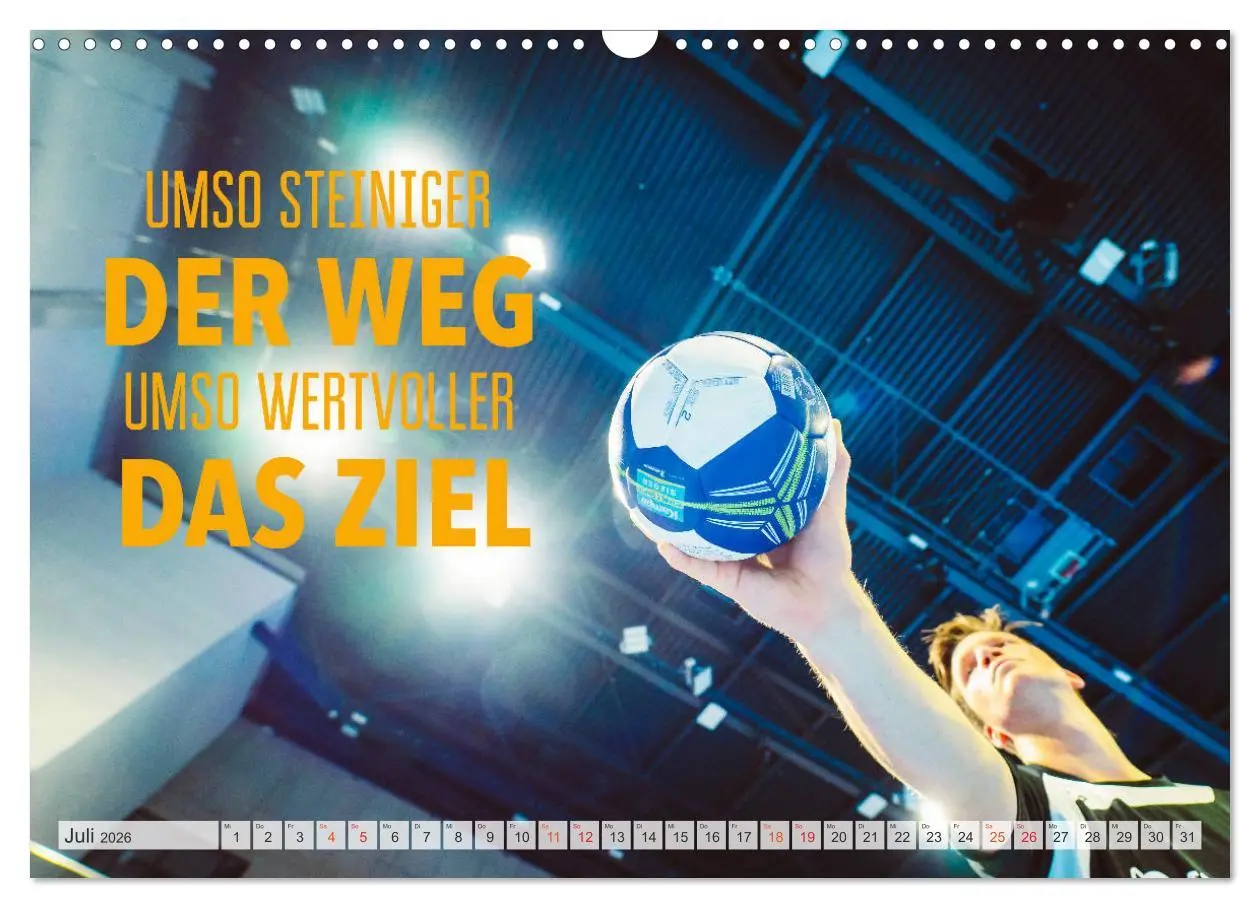 Bild: 9783457684818 | Positive Gedanken - Motivation und Handball (Wandkalender 2026 DIN...