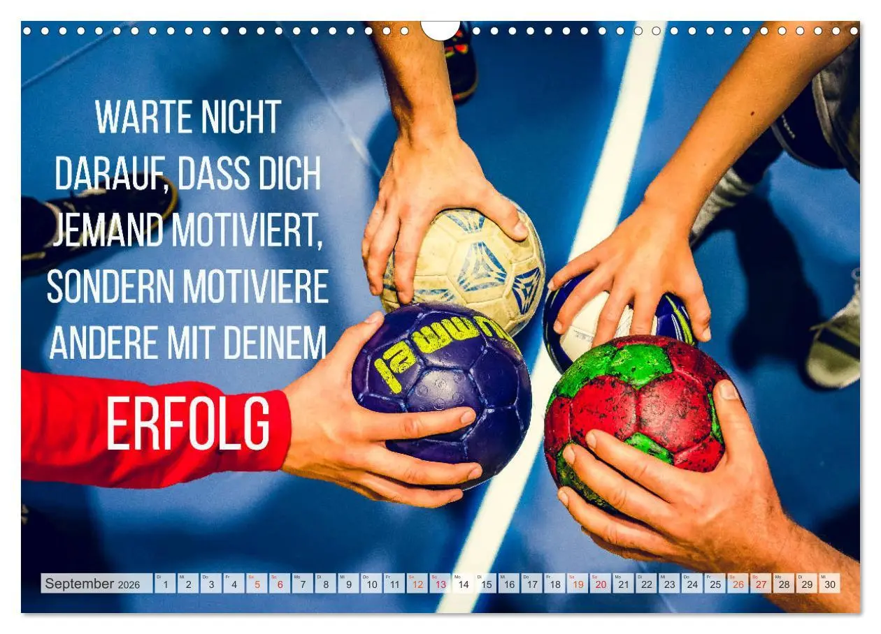Bild: 9783457684818 | Positive Gedanken - Motivation und Handball (Wandkalender 2026 DIN...