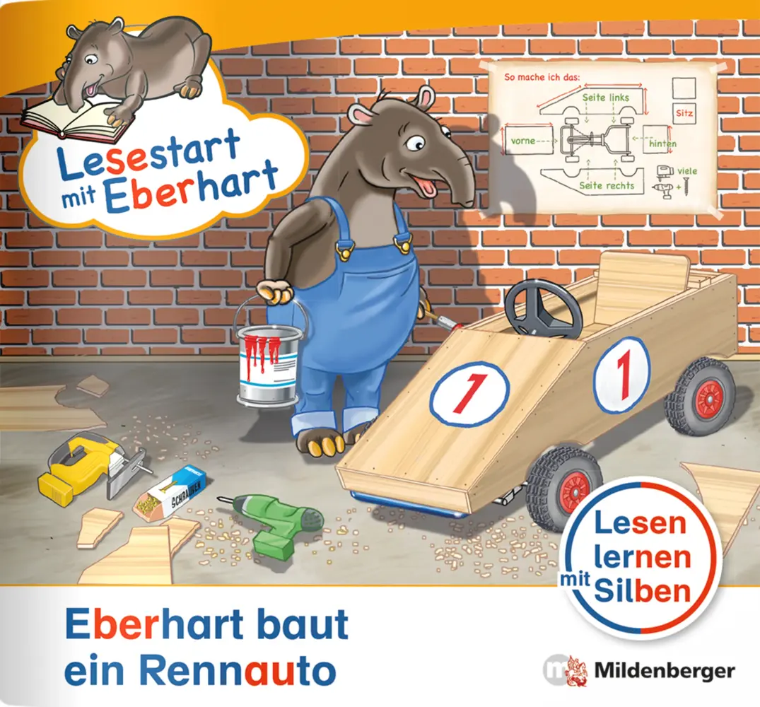 Cover: 9783619044818 | Lesestart mit Eberhart: Eberhart baut ein Rennauto | Drecktrah (u. a.)