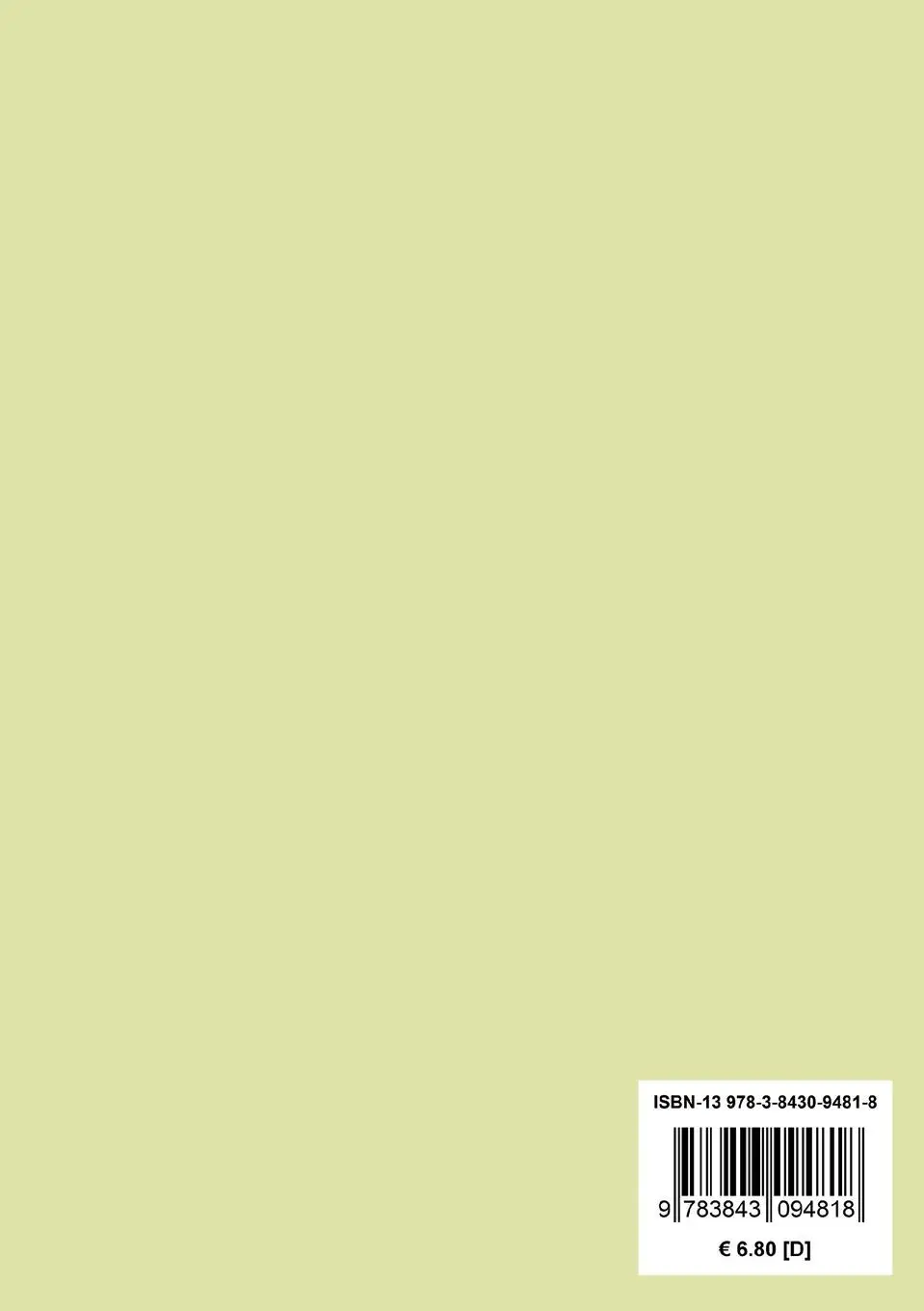Rückseite: 9783843094818 | Die Honigmonate | Caroline Auguste Fischer | Taschenbuch | 116 S.