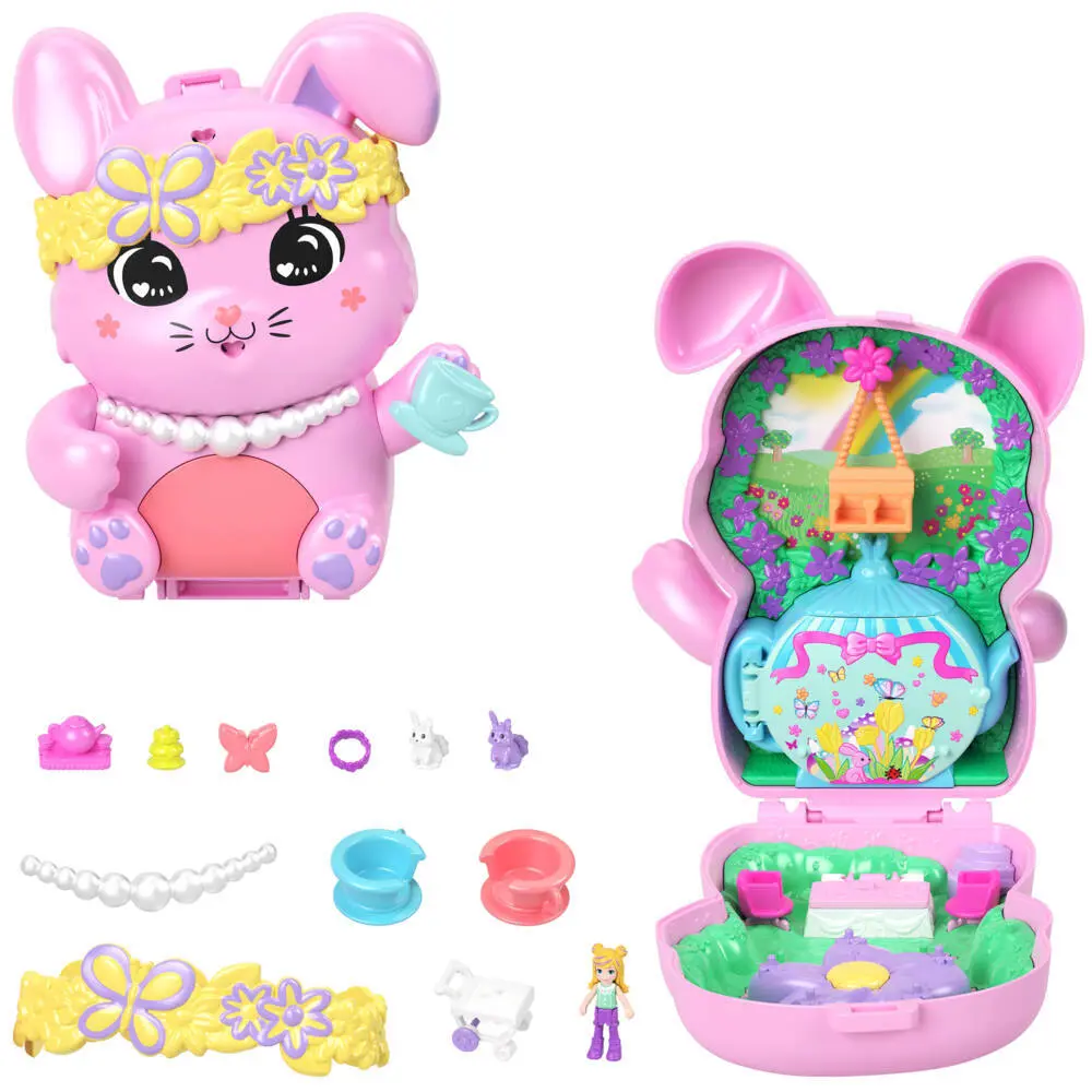 Bild: 194735274918 | Polly Pocket Teeparty-Häschen Schatulle | Blister | JCR40 | Deutsch