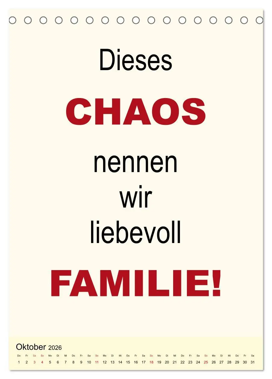 Bild: 9783516384918 | Sprüche-Kalender. Lustiges für die Familie! (Tischkalender 2026 DIN...