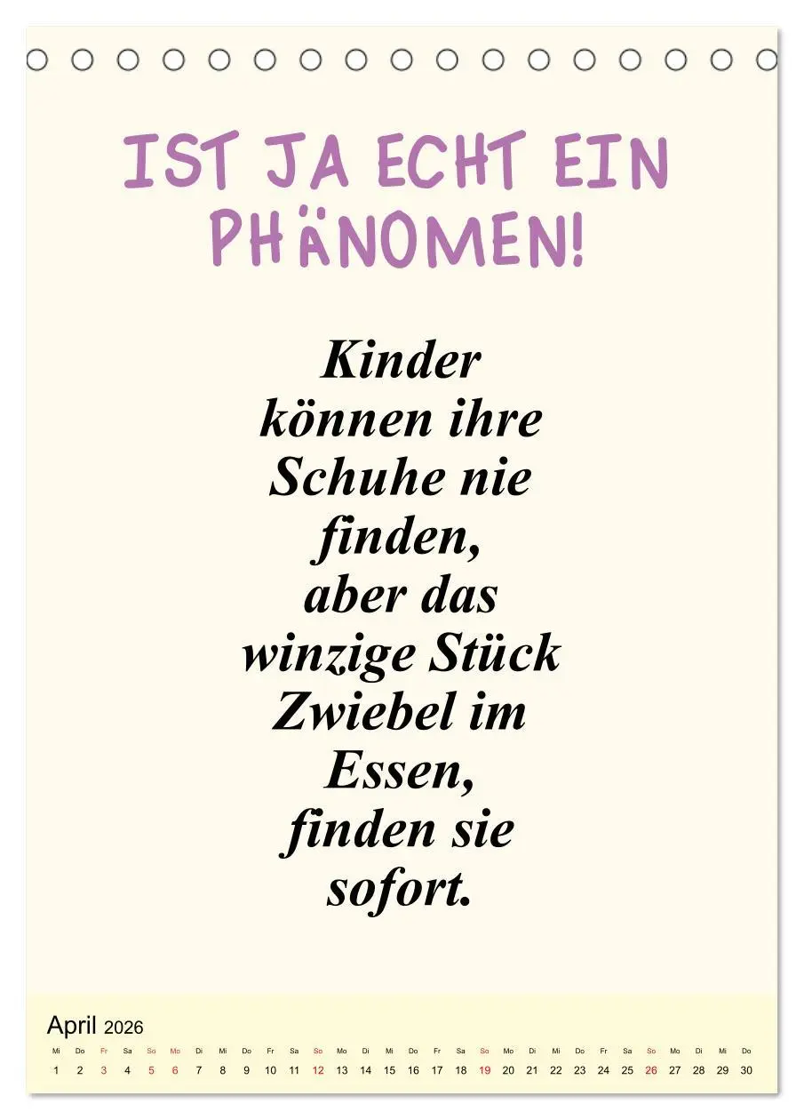 Bild: 9783516384918 | Sprüche-Kalender. Lustiges für die Familie! (Tischkalender 2026 DIN...