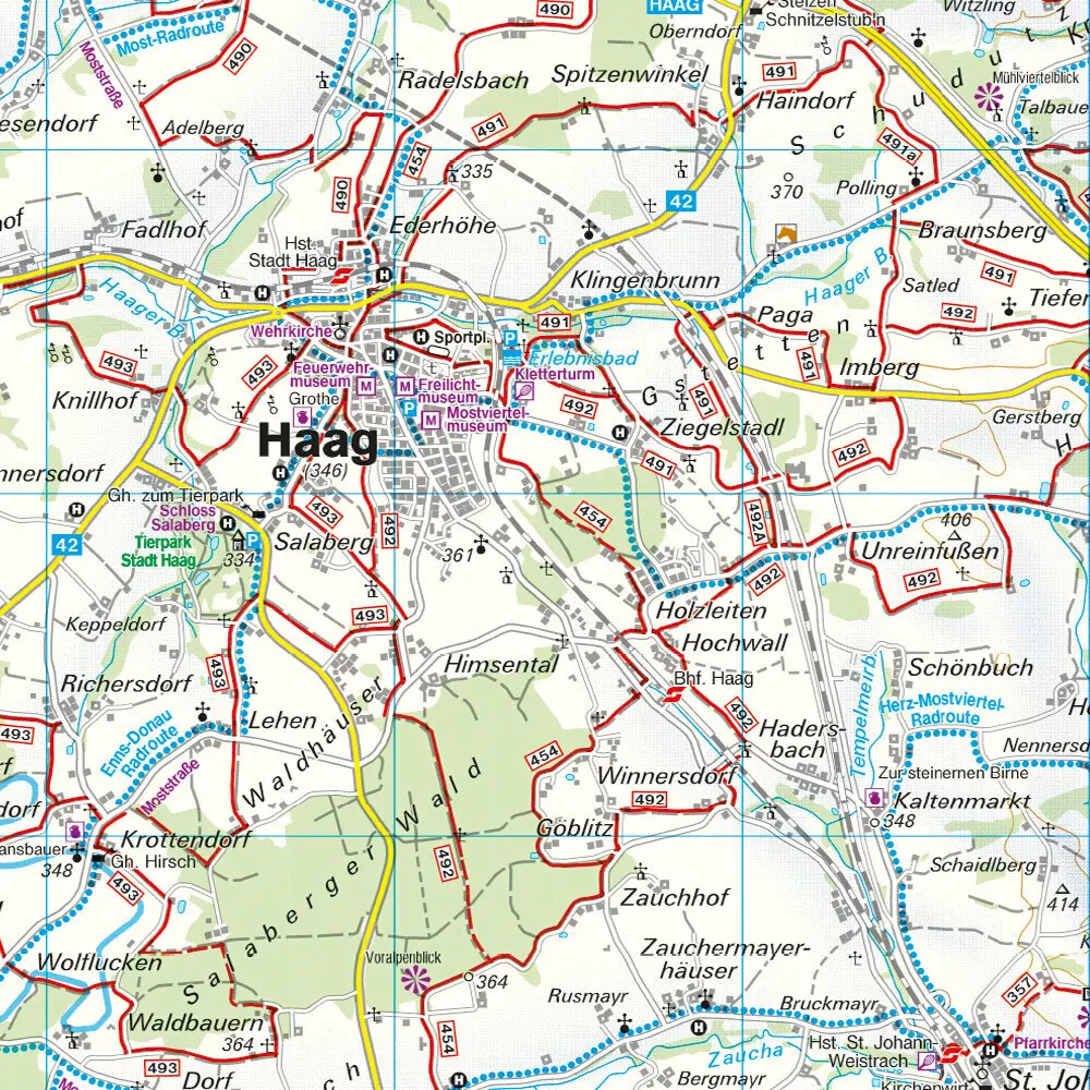 Bild: 9783707904918 | Mostviertel, Wander-, Rad- und Freizeitkarte 1:50.000, freytag &amp;...