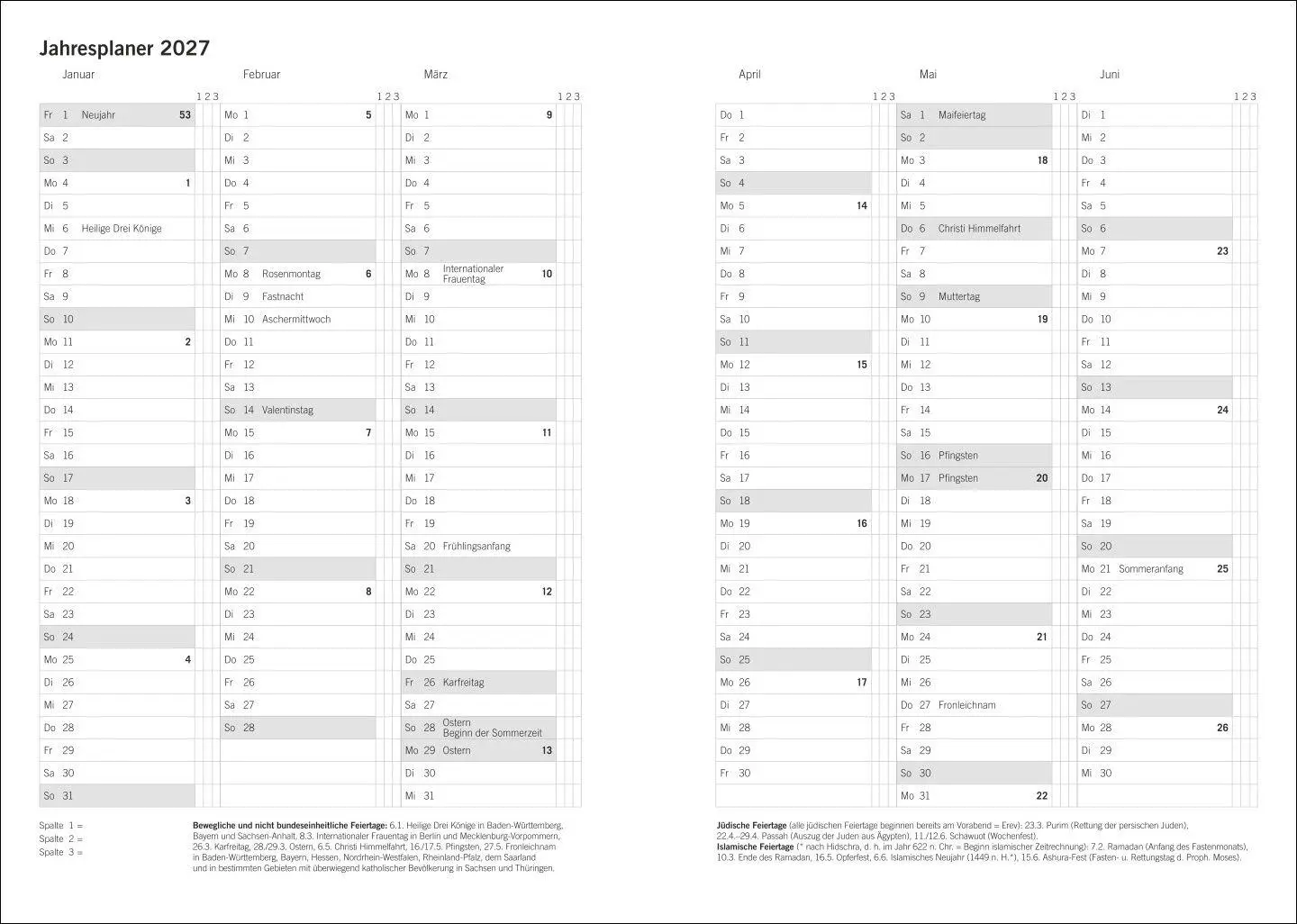 Bild: 9783756414918 | Terminer A6, Struktur schwarz 2027 | Heye | Buch | Bürokalender Heye