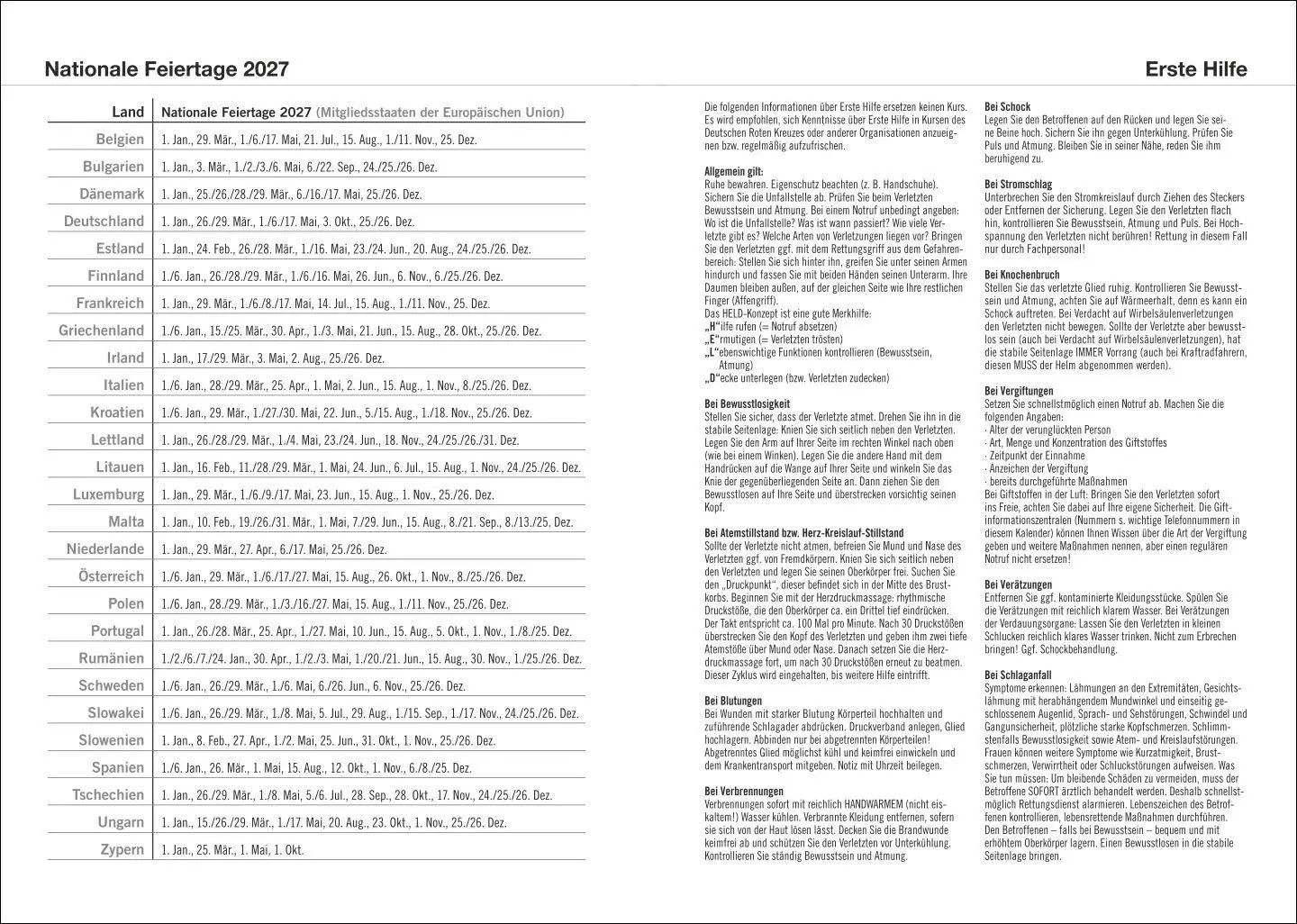 Bild: 9783756414918 | Terminer A6, Struktur schwarz 2027 | Heye | Buch | Bürokalender Heye