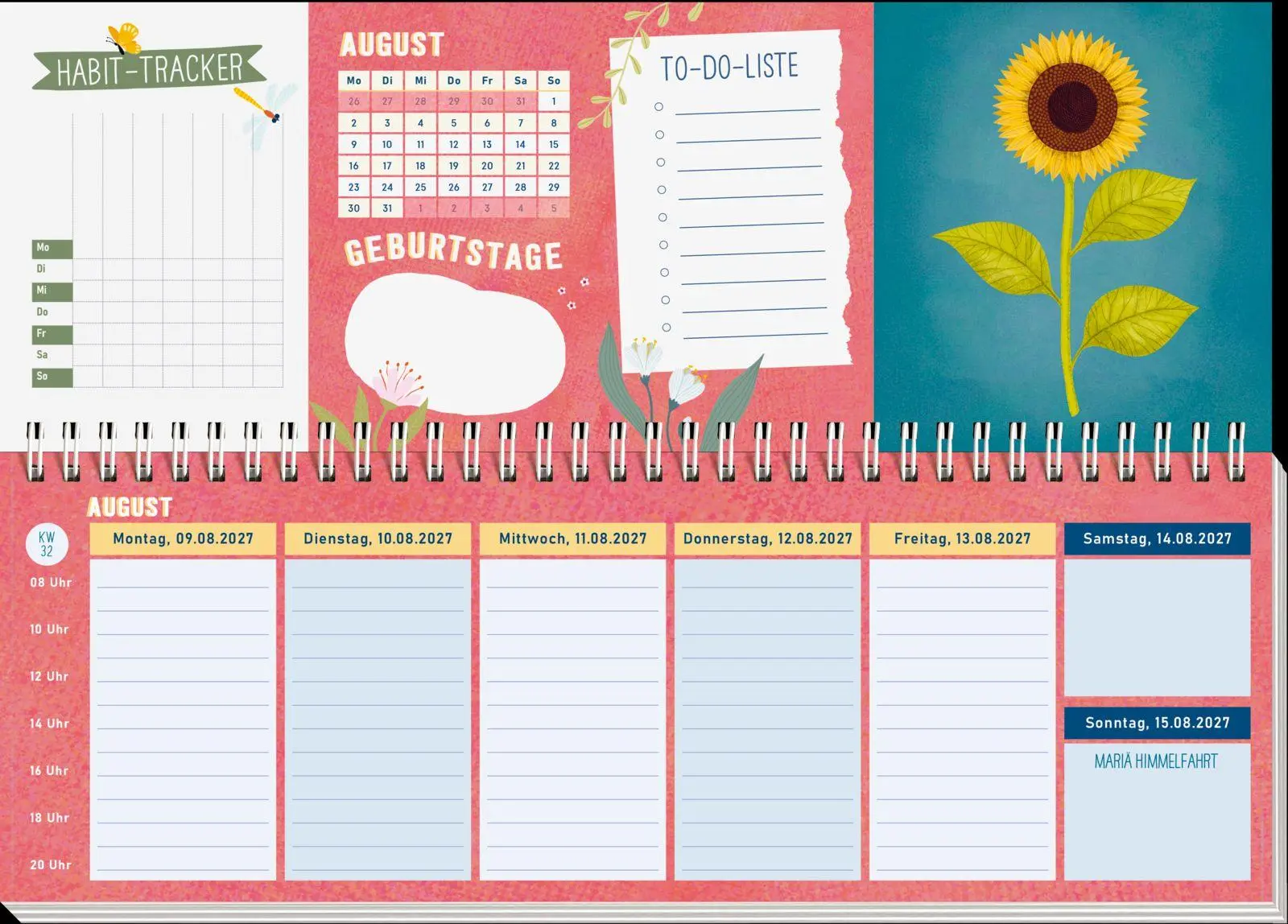 Bild: 4036442015018 | Tischkalender 2027 quer: Lebe wild und voller Wunder | Groh Verlag