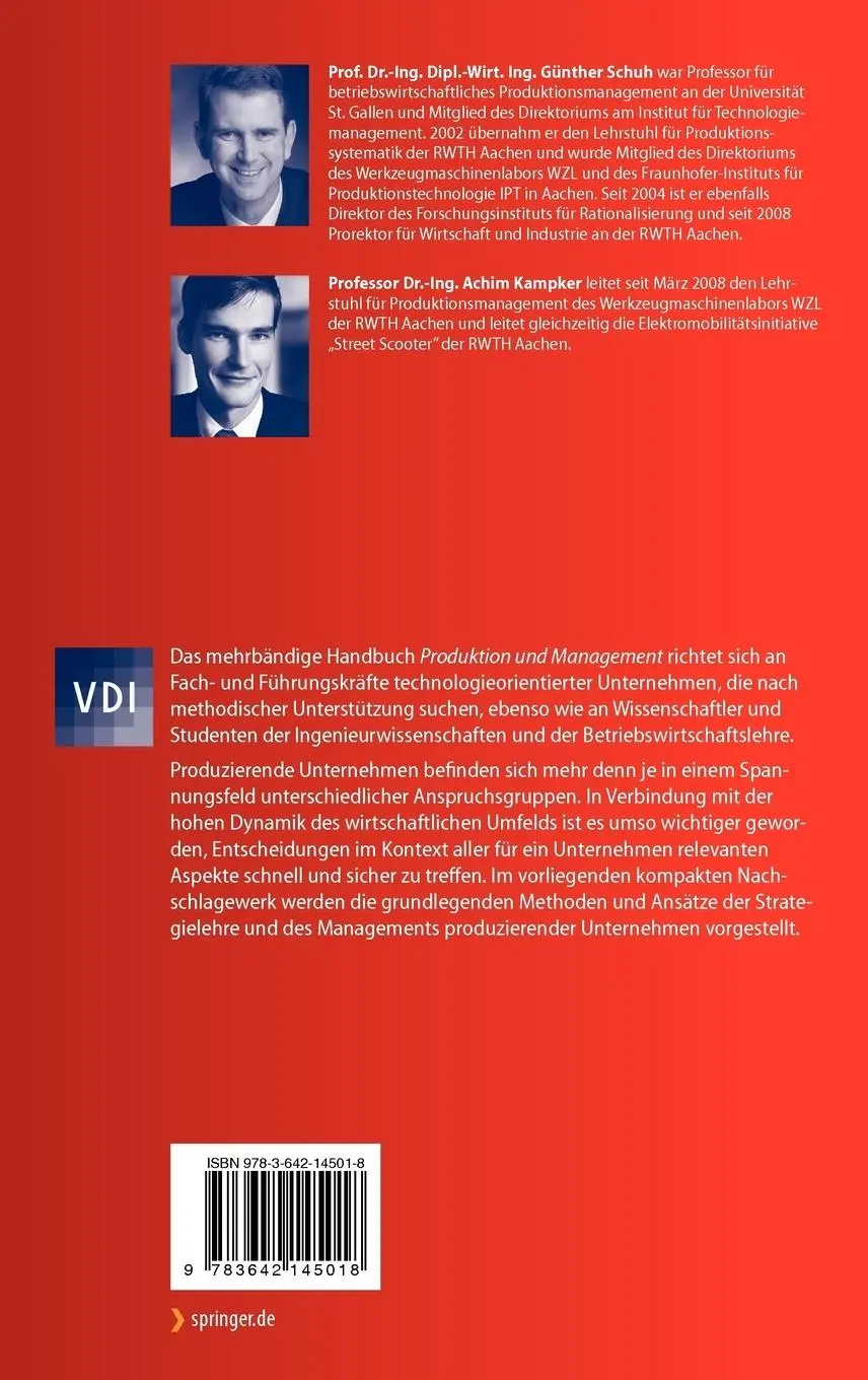 Rückseite: 9783642145018 | Strategie und Management produzierender Unternehmen | Kampker (u. a.)