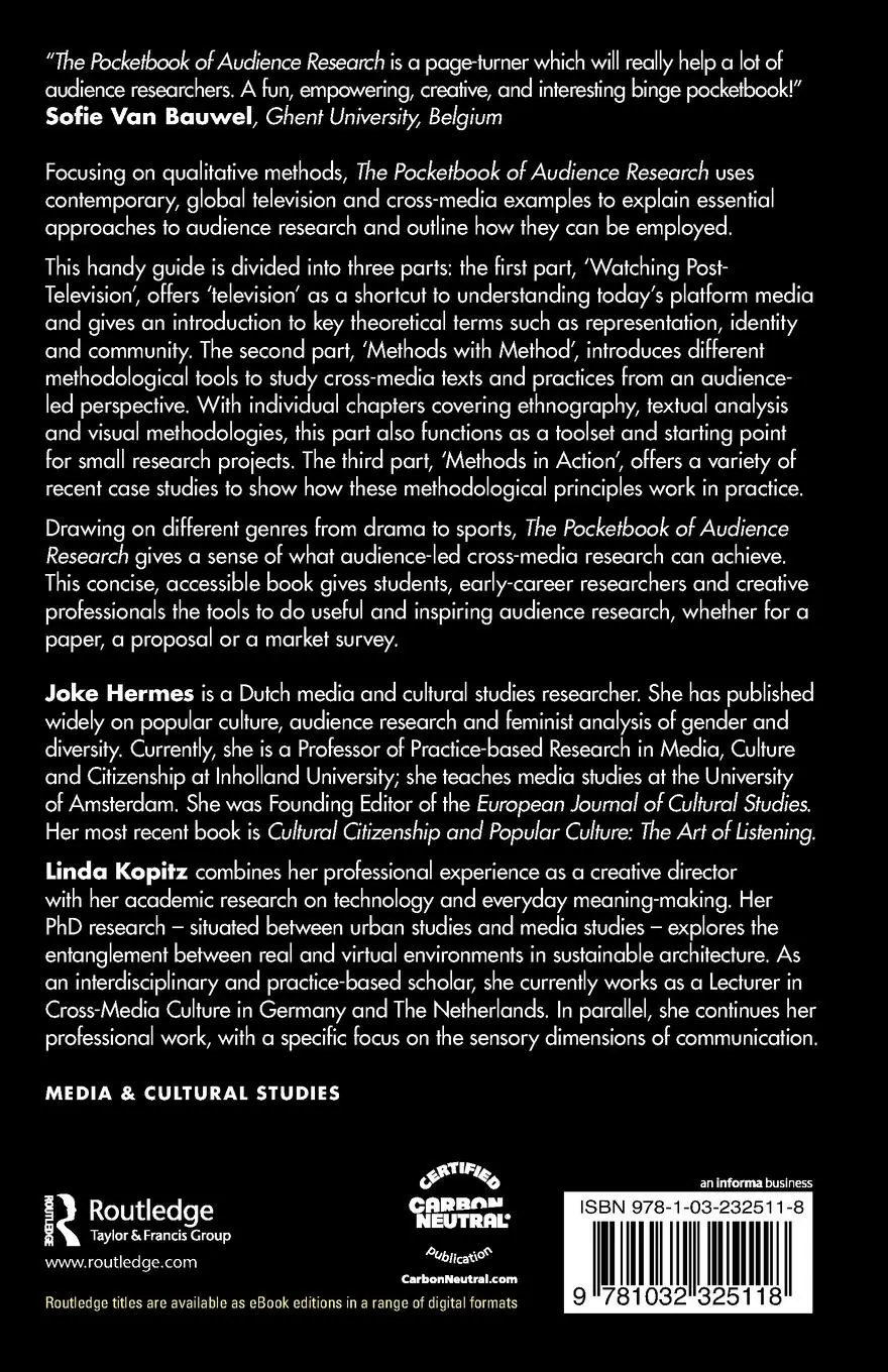 Rückseite: 9781032325118 | The Pocketbook of Audience Research | Joke Hermes (u. a.) | Buch