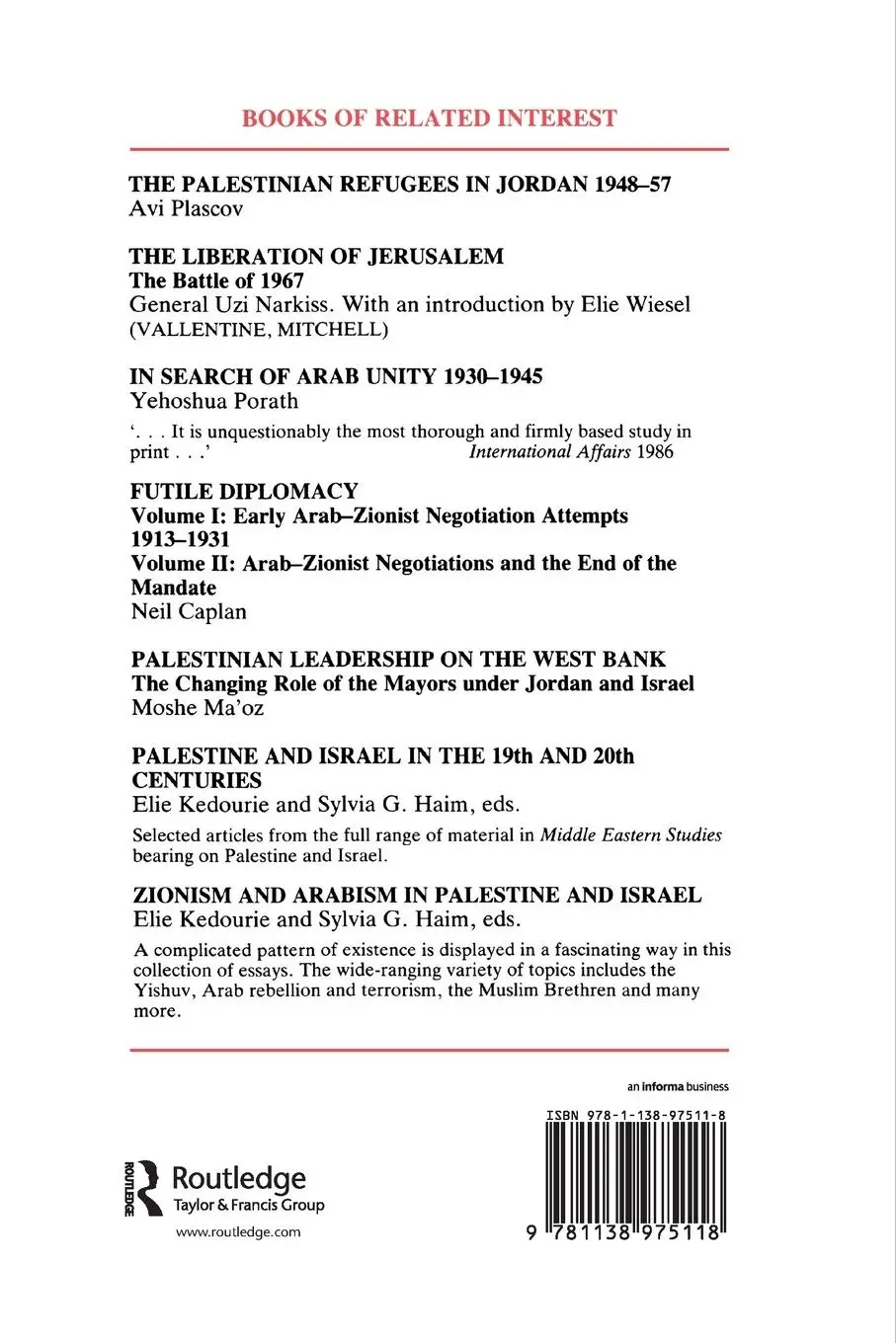 Rückseite: 9781138975118 | Geography and Politics in Israel Since 1967 | Elisha Efrat | Buch
