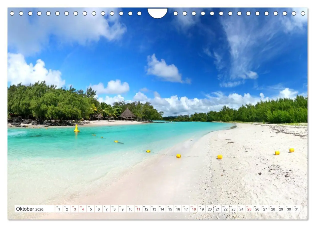 Bild: 9783516195118 | Mauritius (Wandkalender 2026 DIN A4 quer), CALVENDO Monatskalender