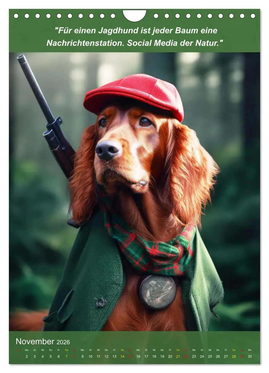 Bild: 9783516265118 | Lustige Jagdhunde mit Jägerlatein (Wandkalender 2026 DIN A4 hoch),...