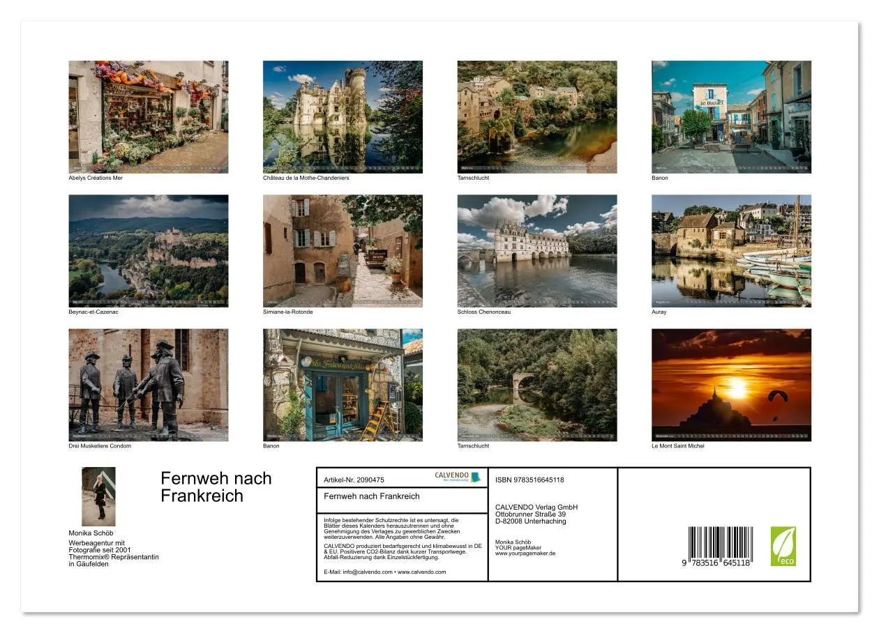 Bild: 9783516645118 | Fernweh nach Frankreich (hochwertiger Premium Wandkalender 2026 DIN...