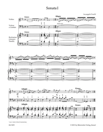 Bild: 9790006535118 | Sonaten für Violine und Basso continuo Opus V. Bd.1 | Sonaten 1-6