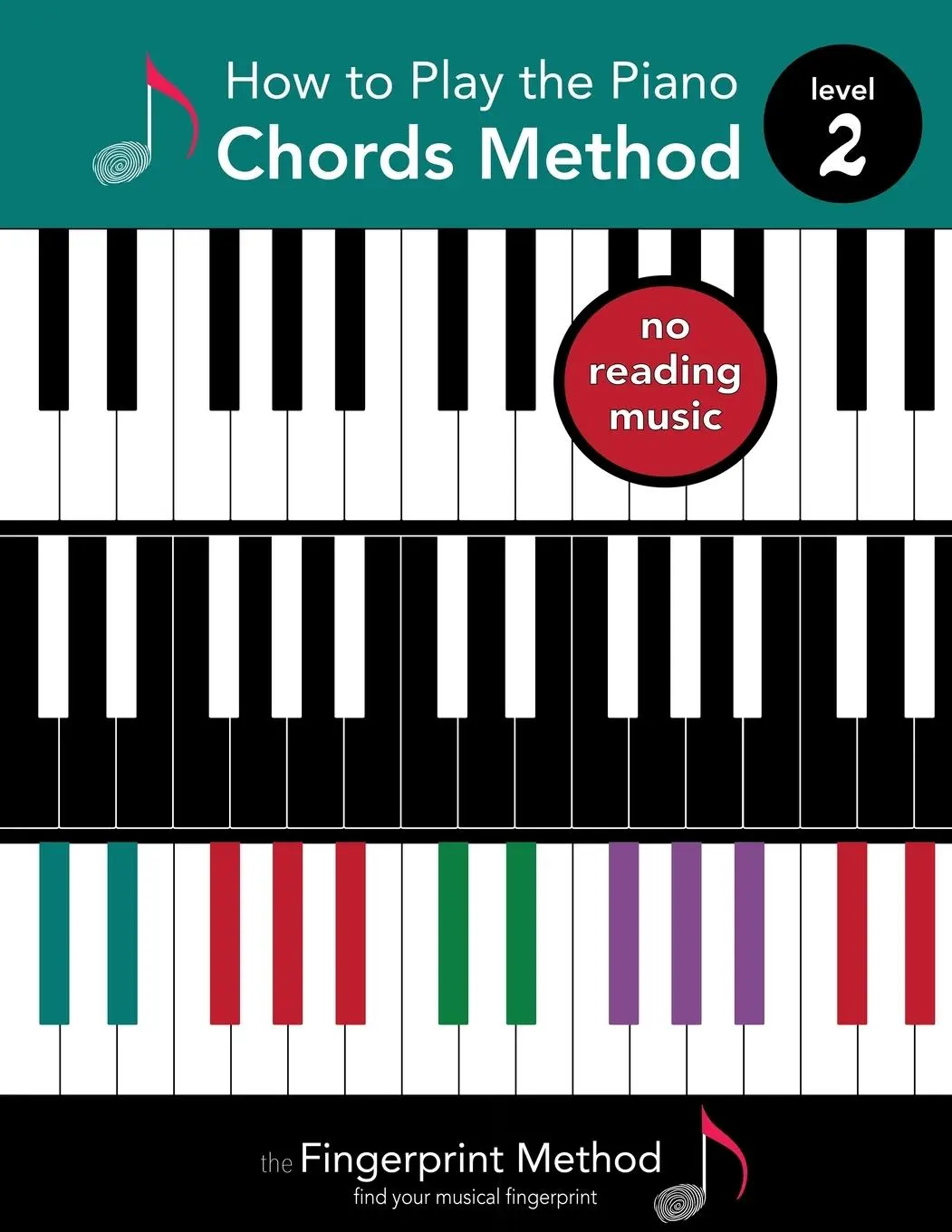 Cover: 9798987485118 | How to Play the Piano | Chords Method, Level 2 | Fingerprint Music