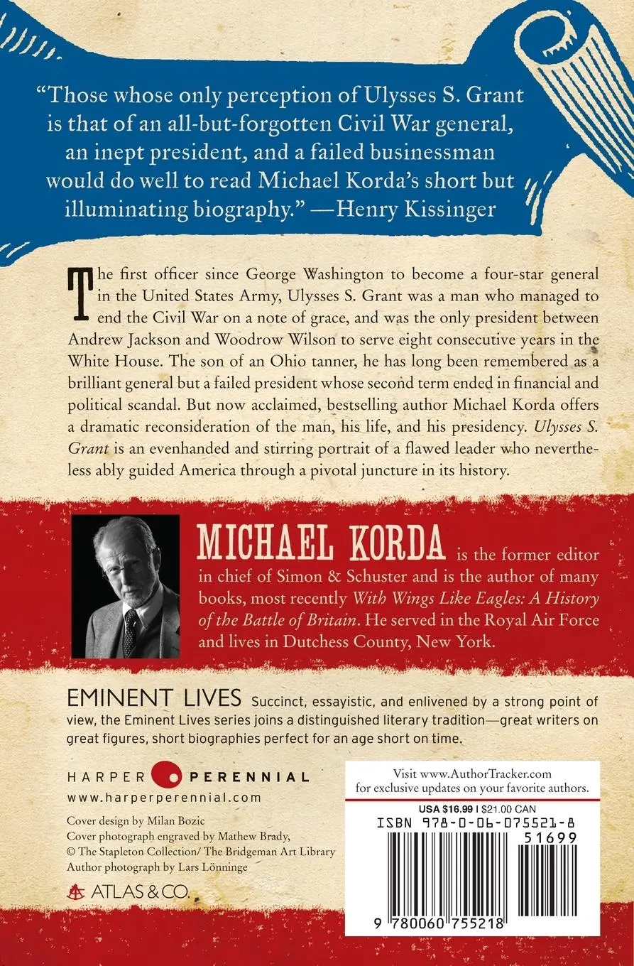 Rückseite: 9780060755218 | Ulysses S. Grant | The Unlikely Hero | Michael Korda | Taschenbuch