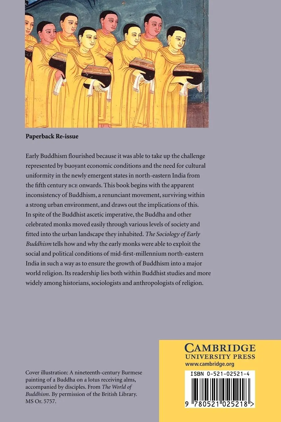 Rückseite: 9780521025218 | The Sociology of Early Buddhism | Greg Bailey (u. a.) | Taschenbuch