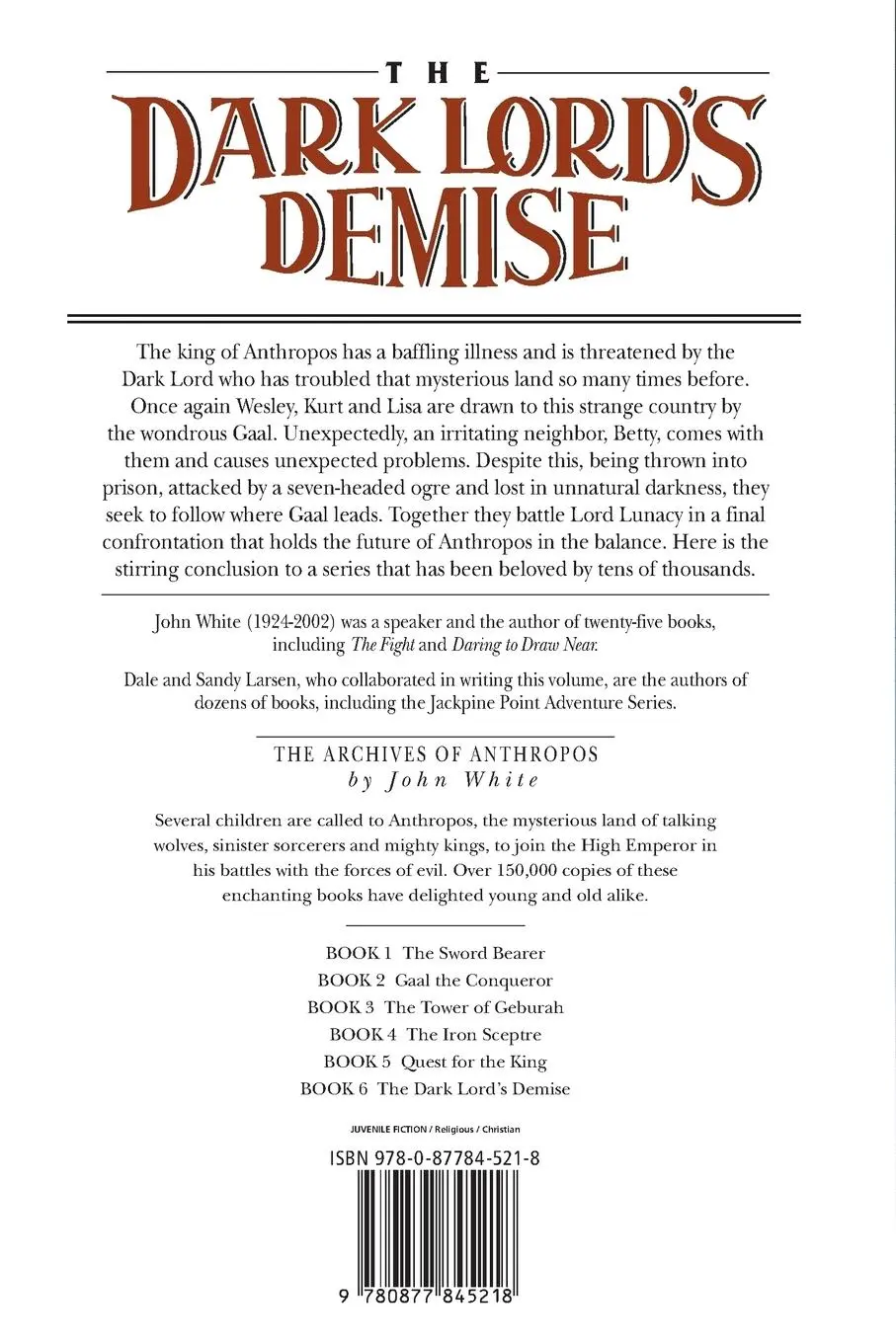 Rückseite: 9780877845218 | The Dark Lord's Demise | John White (u. a.) | Taschenbuch | Englisch