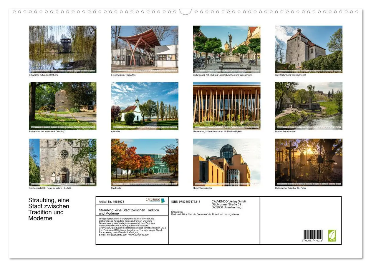 Bild: 9783457475218 | Straubing, eine Stadt zwischen Tradition und Moderne (Wandkalender...