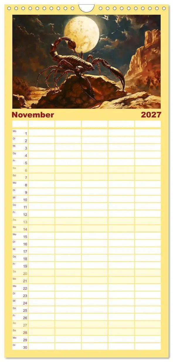 Bild: 9783594305218 | Familienplaner 2027 - Sternzeichen-Kalender - Galaktische Porträts...