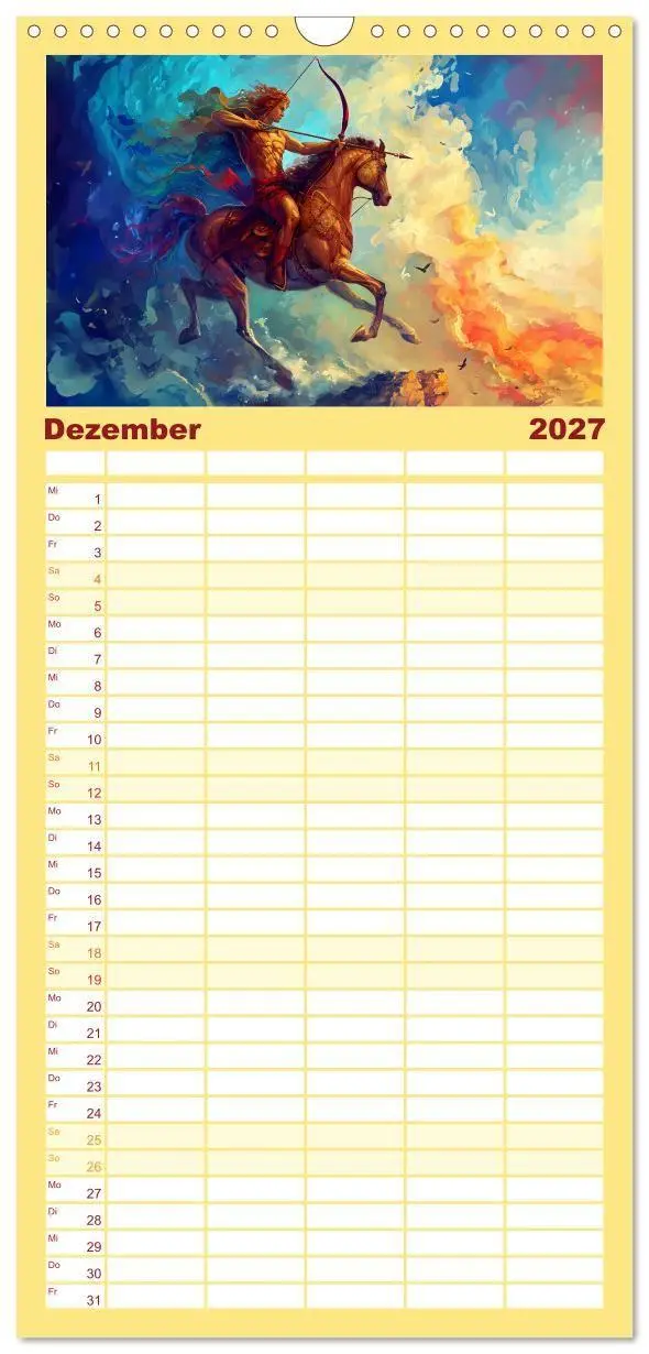 Bild: 9783594305218 | Familienplaner 2027 - Sternzeichen-Kalender - Galaktische Porträts...