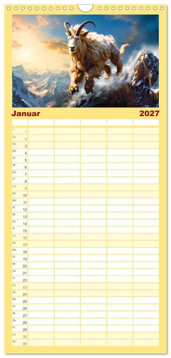 Bild: 9783594305218 | Familienplaner 2027 - Sternzeichen-Kalender - Galaktische Porträts...