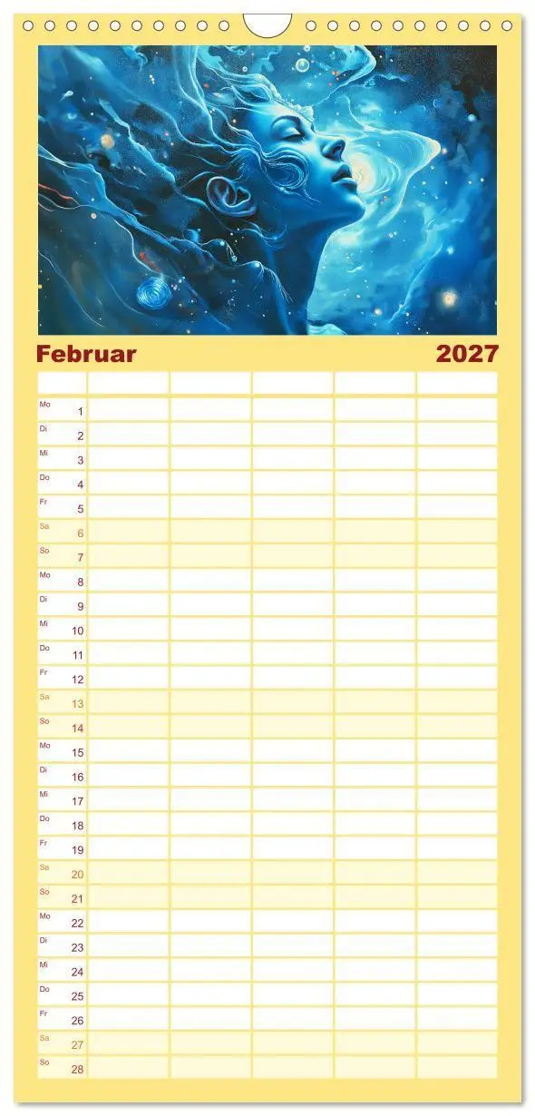 Bild: 9783594305218 | Familienplaner 2027 - Sternzeichen-Kalender - Galaktische Porträts...