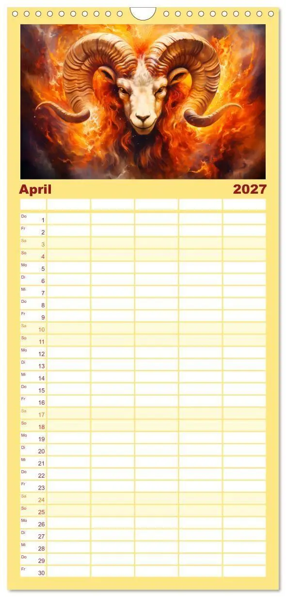 Bild: 9783594305218 | Familienplaner 2027 - Sternzeichen-Kalender - Galaktische Porträts...