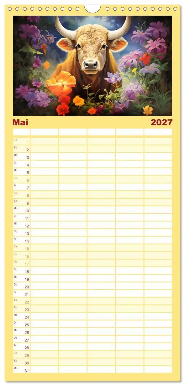 Bild: 9783594305218 | Familienplaner 2027 - Sternzeichen-Kalender - Galaktische Porträts...