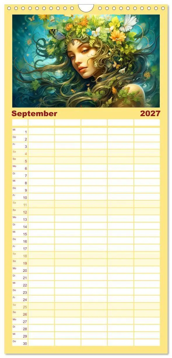 Bild: 9783594305218 | Familienplaner 2027 - Sternzeichen-Kalender - Galaktische Porträts...