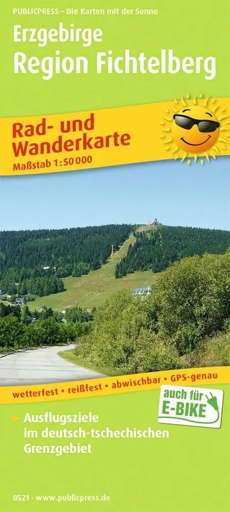 Cover: 9783747305218 | Publicpress Rad- und Wanderkarte Erzgebirge, Region Fichtelberg...