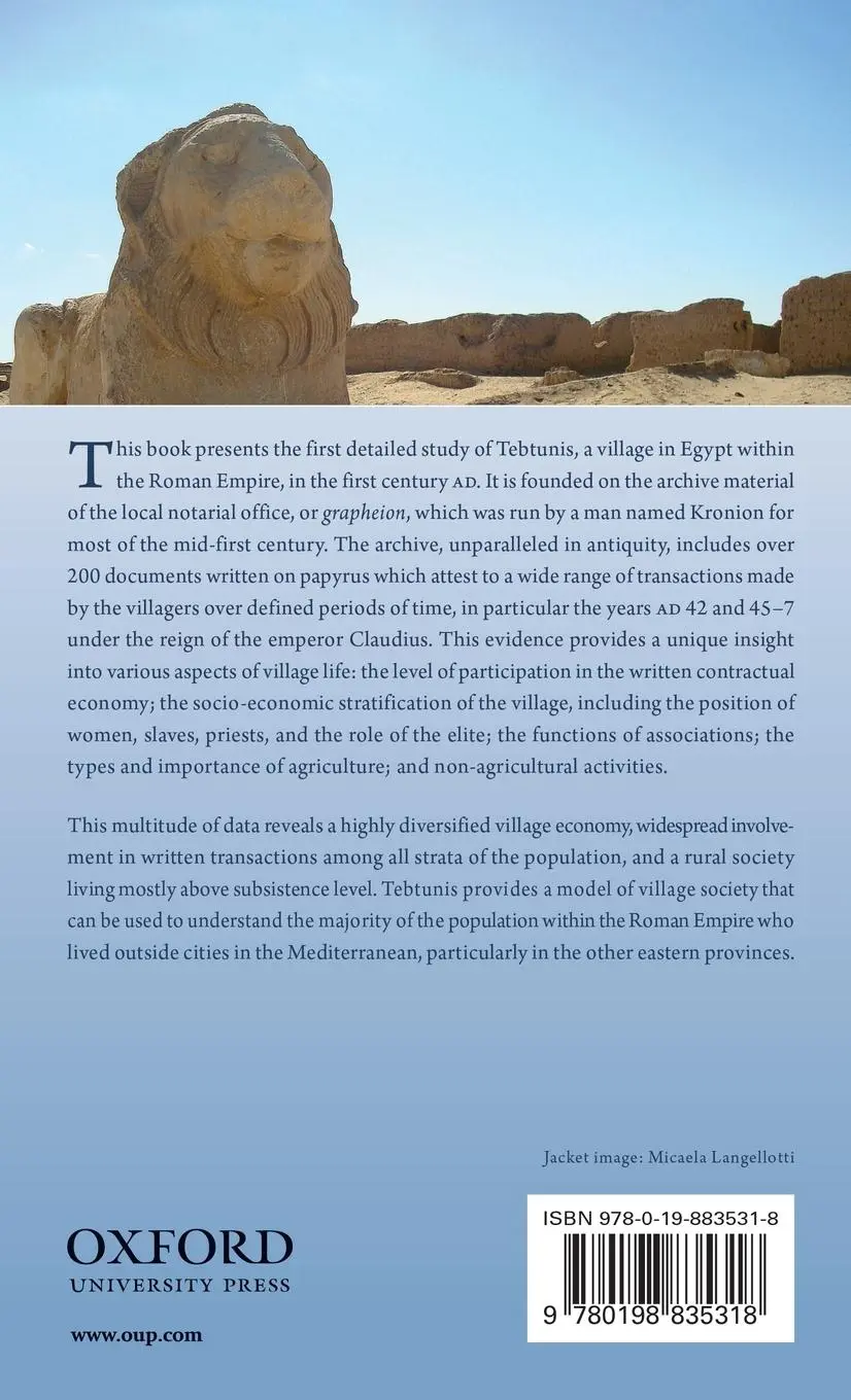 Rückseite: 9780198835318 | Village Life in Roman Egypt | Tebtunis in the First Century Ad | Buch