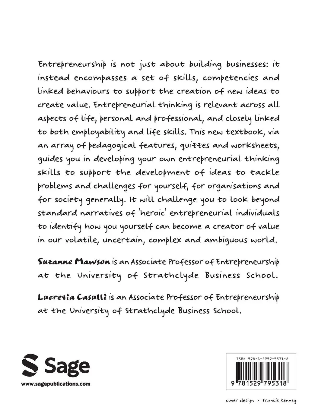 Rückseite: 9781529795318 | Entrepreneurial Thinking | Suzanne Mawson (u. a.) | Taschenbuch | 2024
