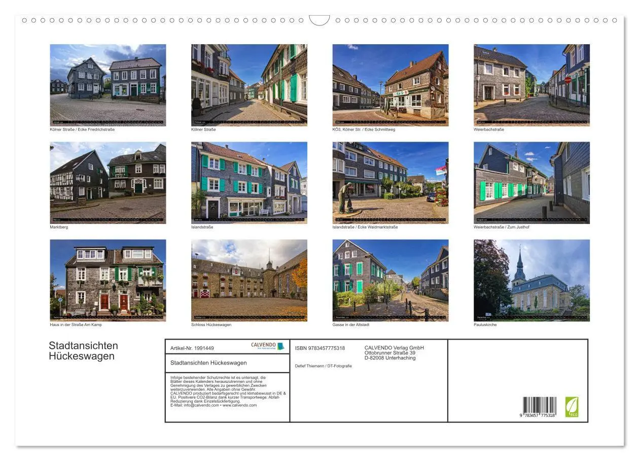 Bild: 9783457775318 | Stadtansichten Hückeswagen (Wandkalender 2026 DIN A2 quer),...