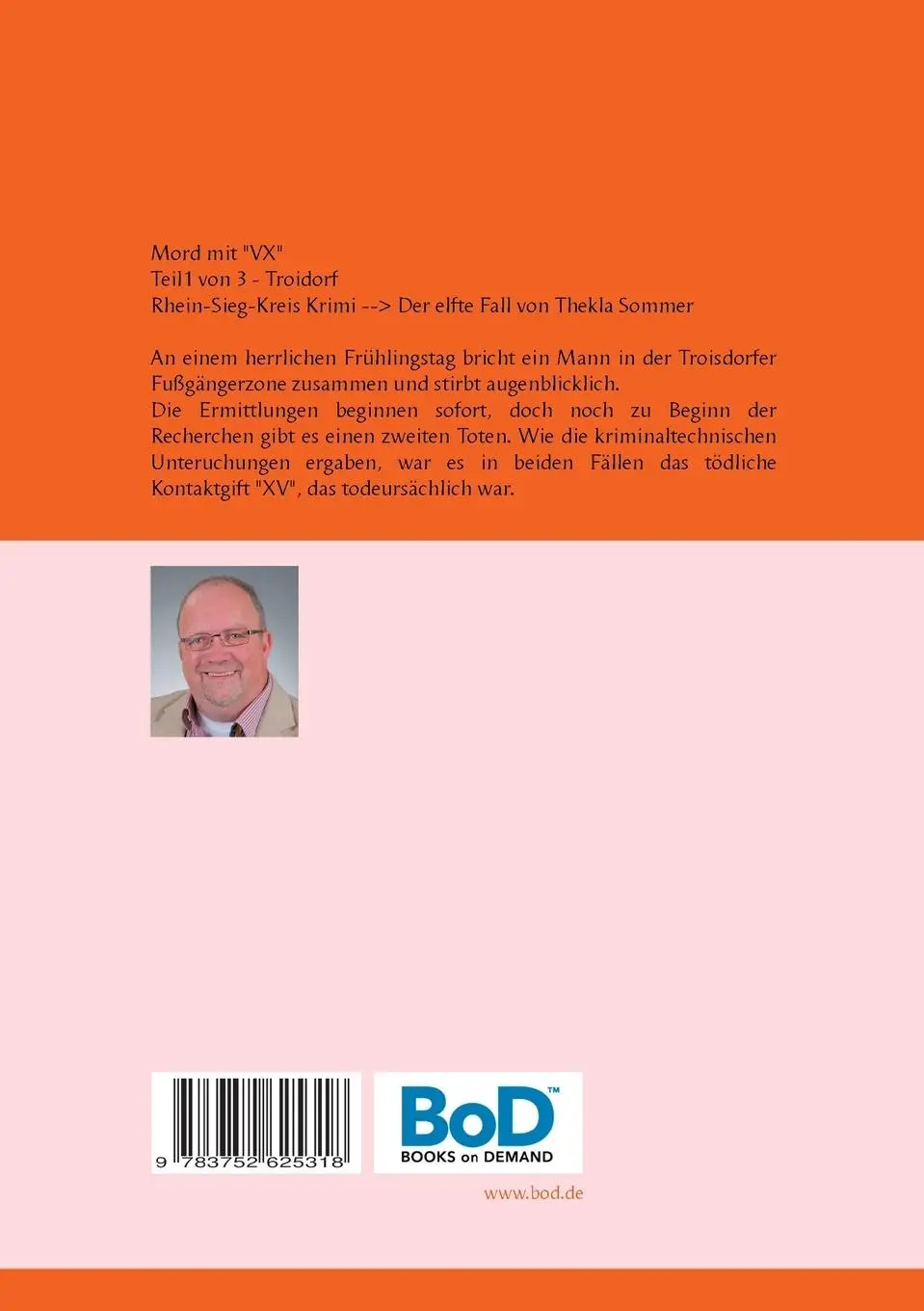 Rückseite: 9783752625318 | Morde mit "VX" 1/3 - Troisdorf | Kersten Wächtler | Taschenbuch | 2020