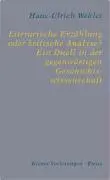 Cover: 9783854525318 | Literarische Erzählung oder kritische Analyse? | Hans-Ulrich Wehler
