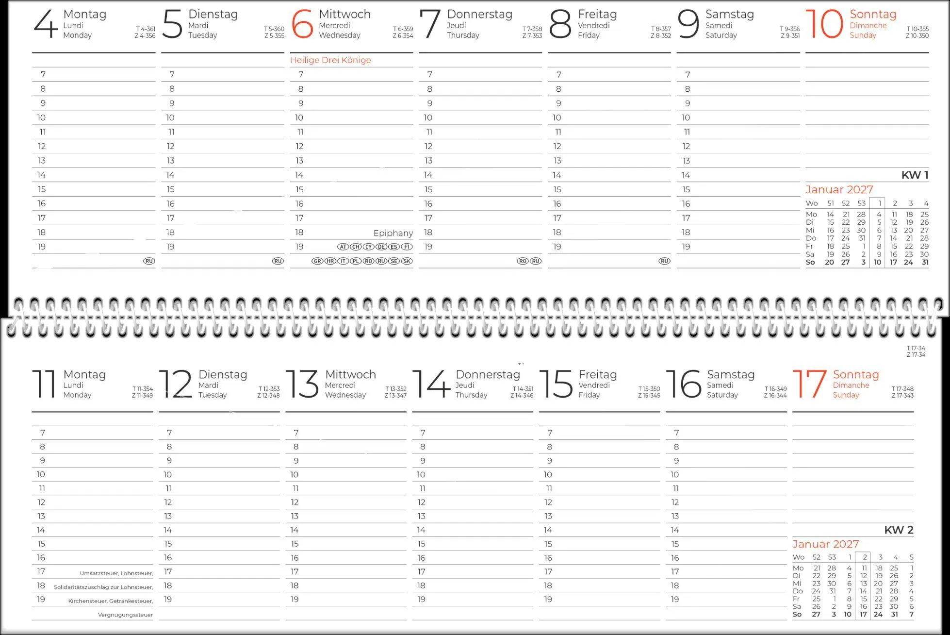 Bild: 4069095015418 | Tischkalender Classic red 2027 | Neumann Verlage GmbH &amp; Co KG | 60 S.