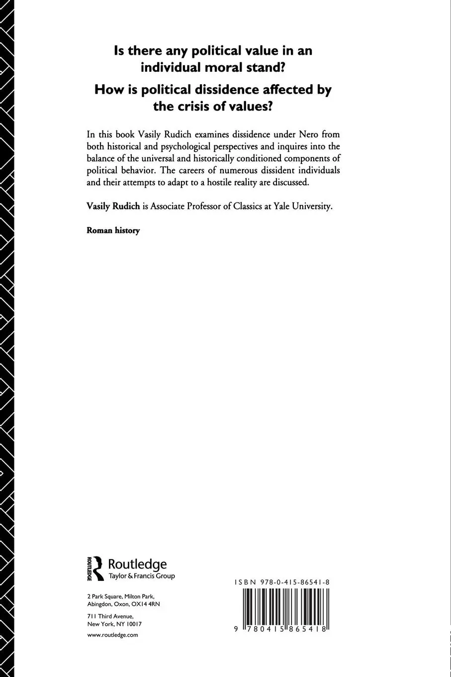 Rückseite: 9780415865418 | Political Dissidence Under Nero | The Price of Dissimulation | Rudich