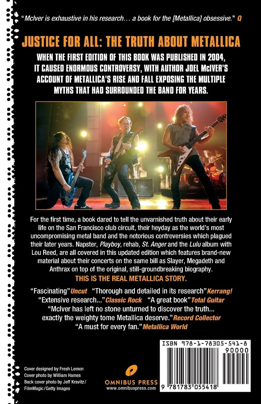 Rückseite: 9781783055418 | Justice For All | The Truth about Metallica | Joel Mciver | Buch