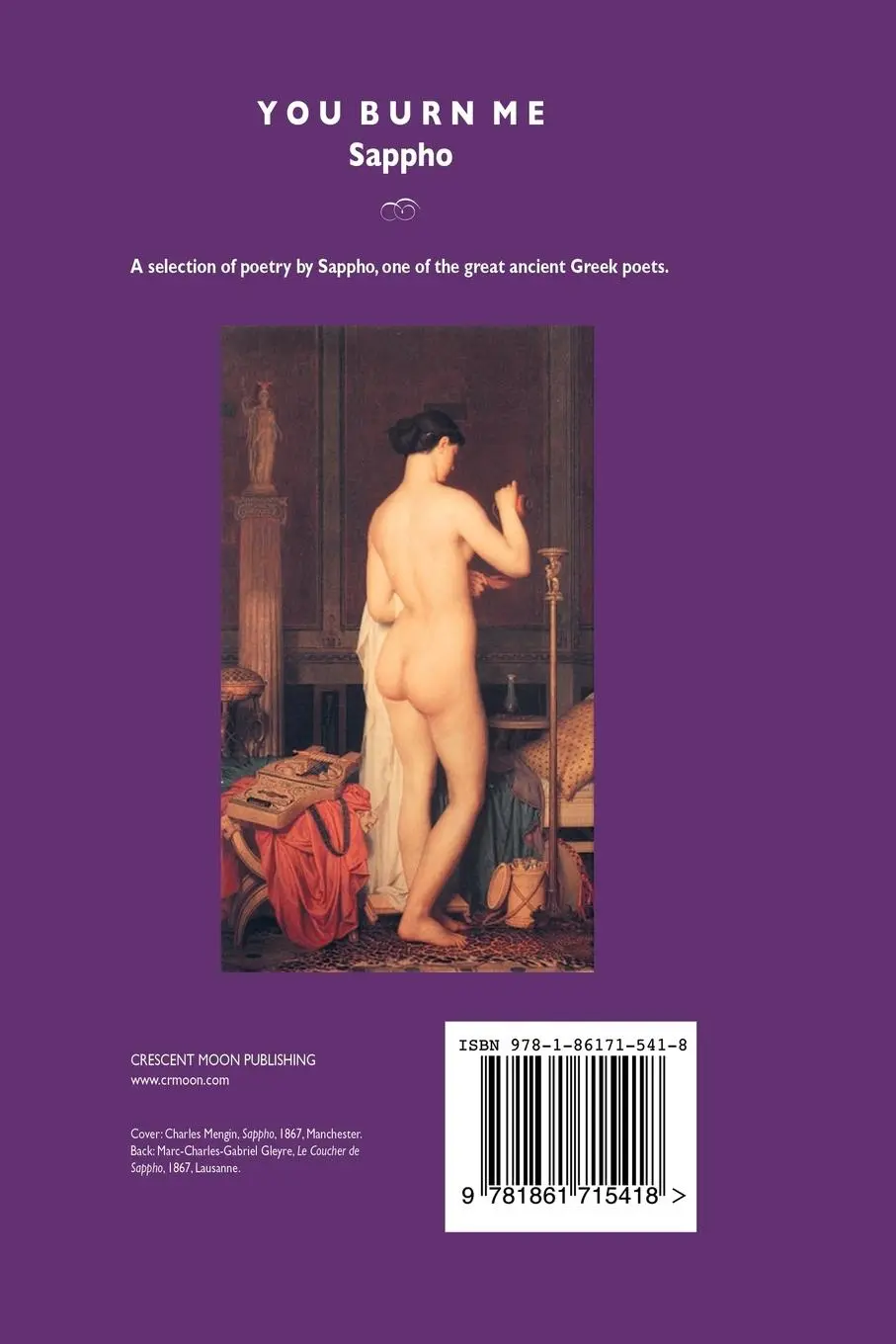 Rückseite: 9781861715418 | You Burn Me | Poems | Sappho | Taschenbuch | Kartoniert / Broschiert